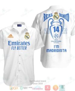 Real Madrid Im A Madridista Simple Style White Hawaiian Shirt Best Gift For Fans