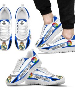 Real Madrid White Blue Black Running Shoes Gift 1