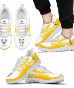 Real Madrid White Yellow Running Shoes Best Gift 1