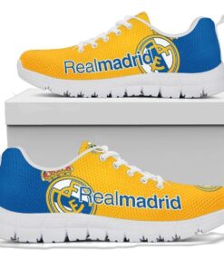 Real Madrid Yellow Blue Running Shoes For Fans