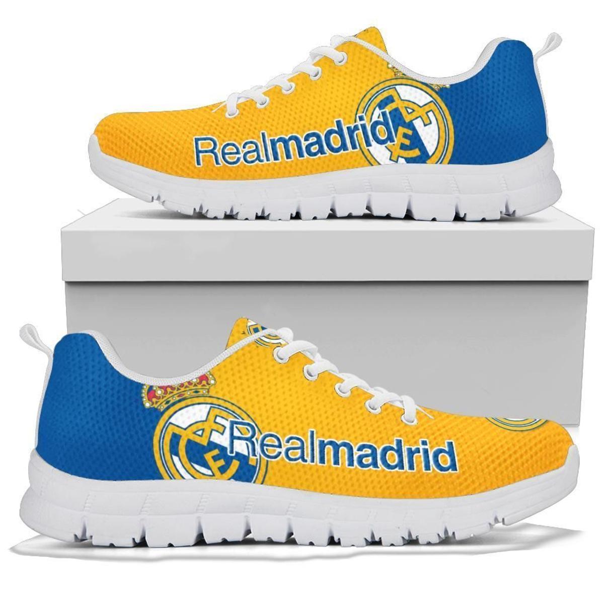 Real Madrid Blue White Running Shoes Best Gift