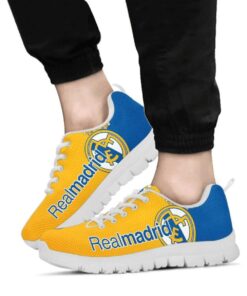 Real Madrid Yellow Blue Running Shoes For Fans