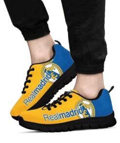 Real Madrid Yellow Blue Running Shoes For Fans 5