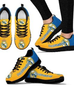 Real Madrid Yellow Blue Running Shoes For Fans 6