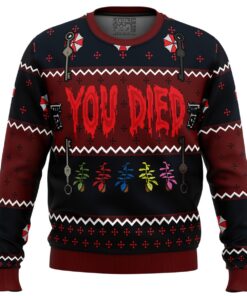 Resident Evil Series You Died Ugly Christmas Sweater Funny Gift For Fans