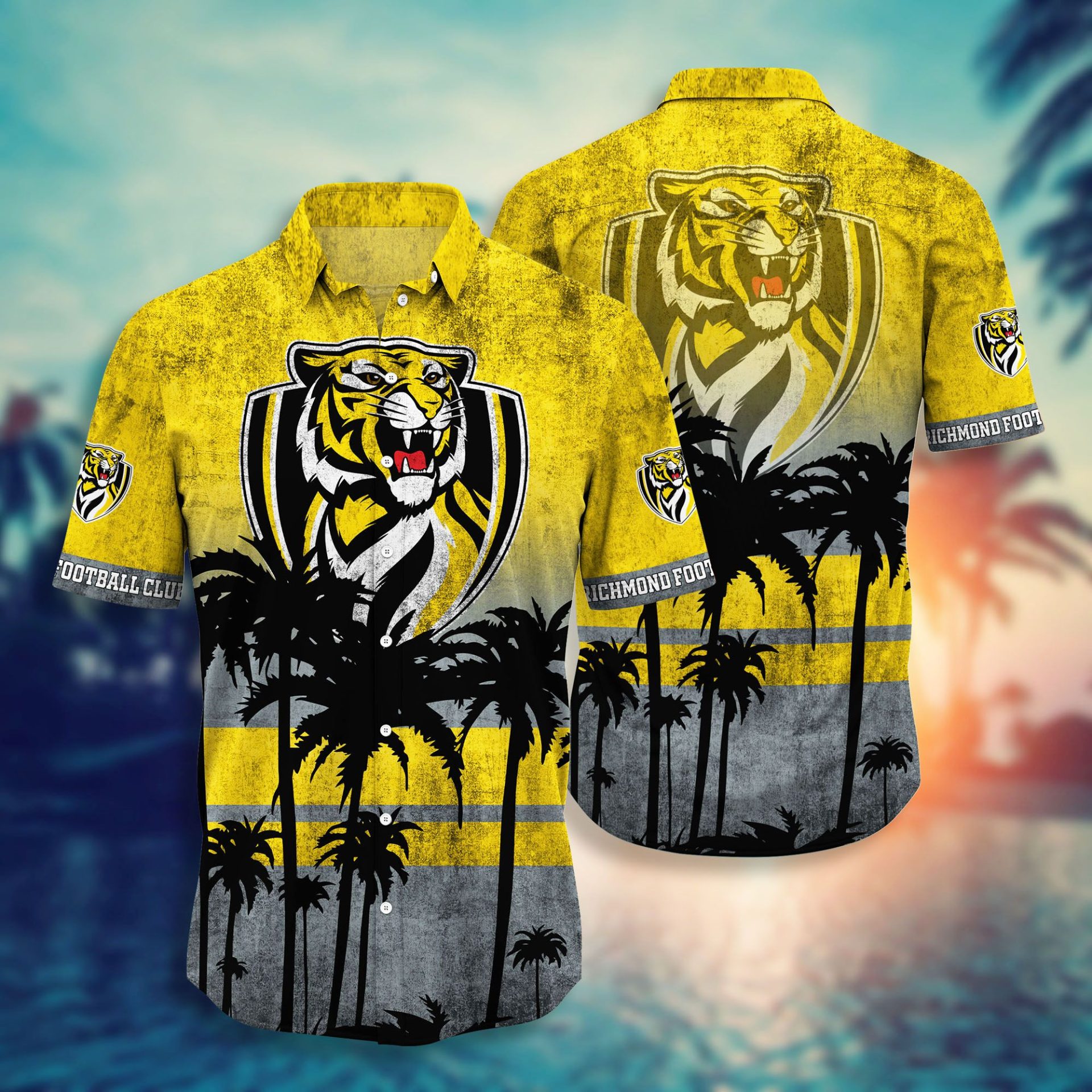 Afl Richmond Tigers Palm Tree Patterns Tropical Hawaiian Shirt For Men Women Fans