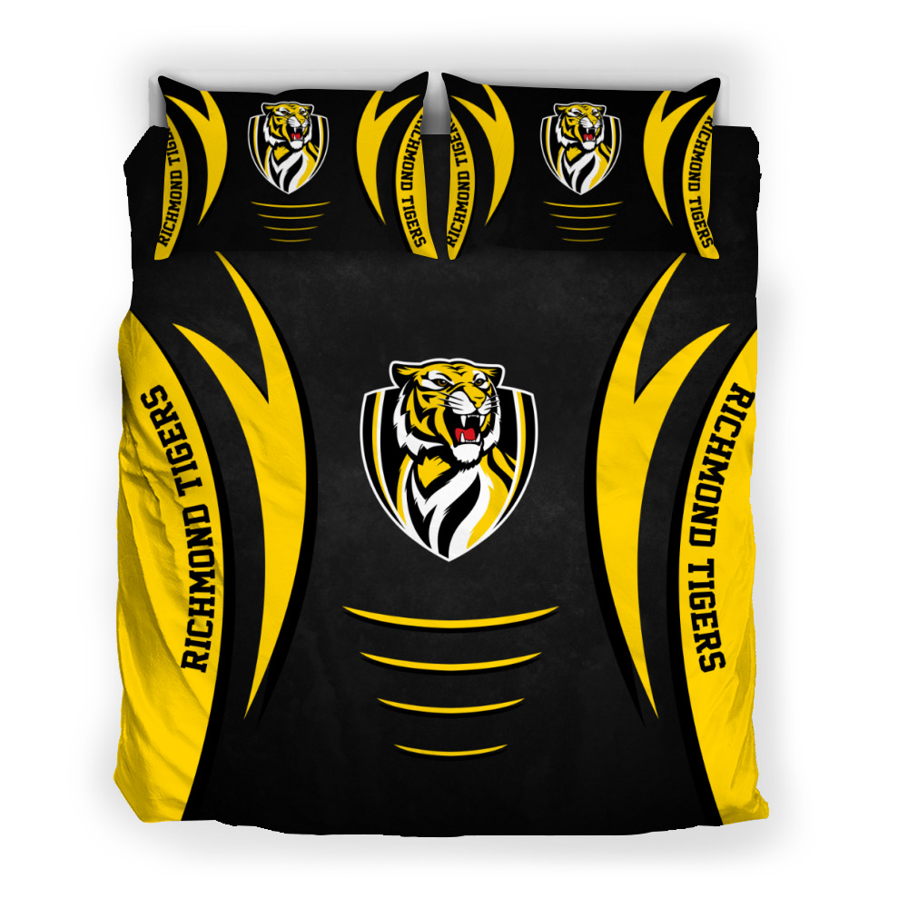 Richmond Tigers Black Yellow Multi Logo Doona Cover