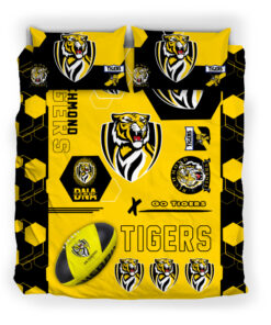 Richmond Tigers Black Yellow Hexagon Doona Cover