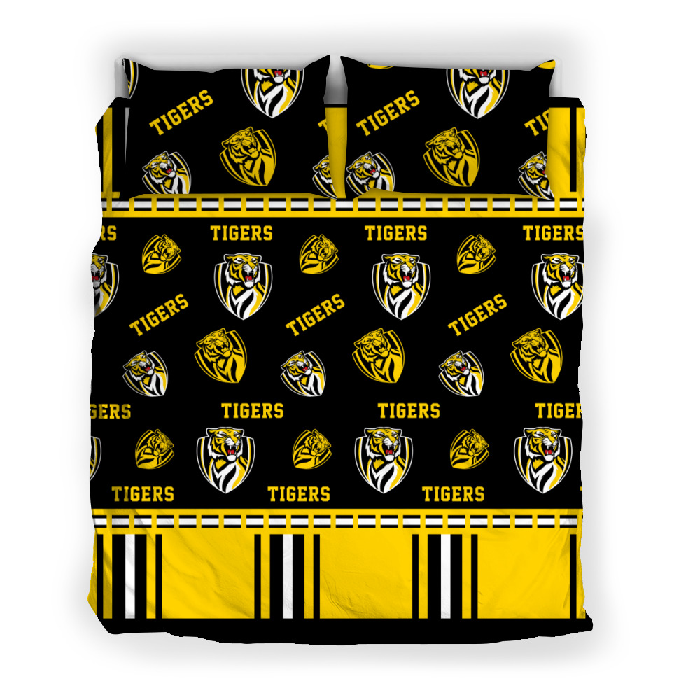 Richmond Tigers Black Yellow Hexagon Doona Cover