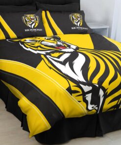 Richmond Tigers Black Yellow Stripes Doona Cover 2