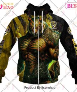 Richmond Tigers Custom Name Mascot Warrior Zip Hoodie Gift For Fans