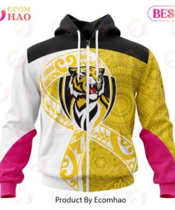 Richmond Tigers Custom Name Number Fight Cancer Zip Hoodie