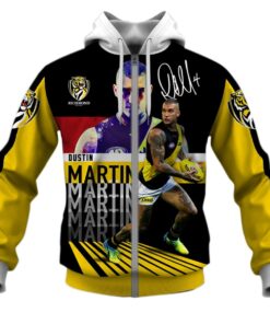 Richmond Tigers Dustin Martin No 4 Zip Up Hoodie Funny Gift For Fans 1