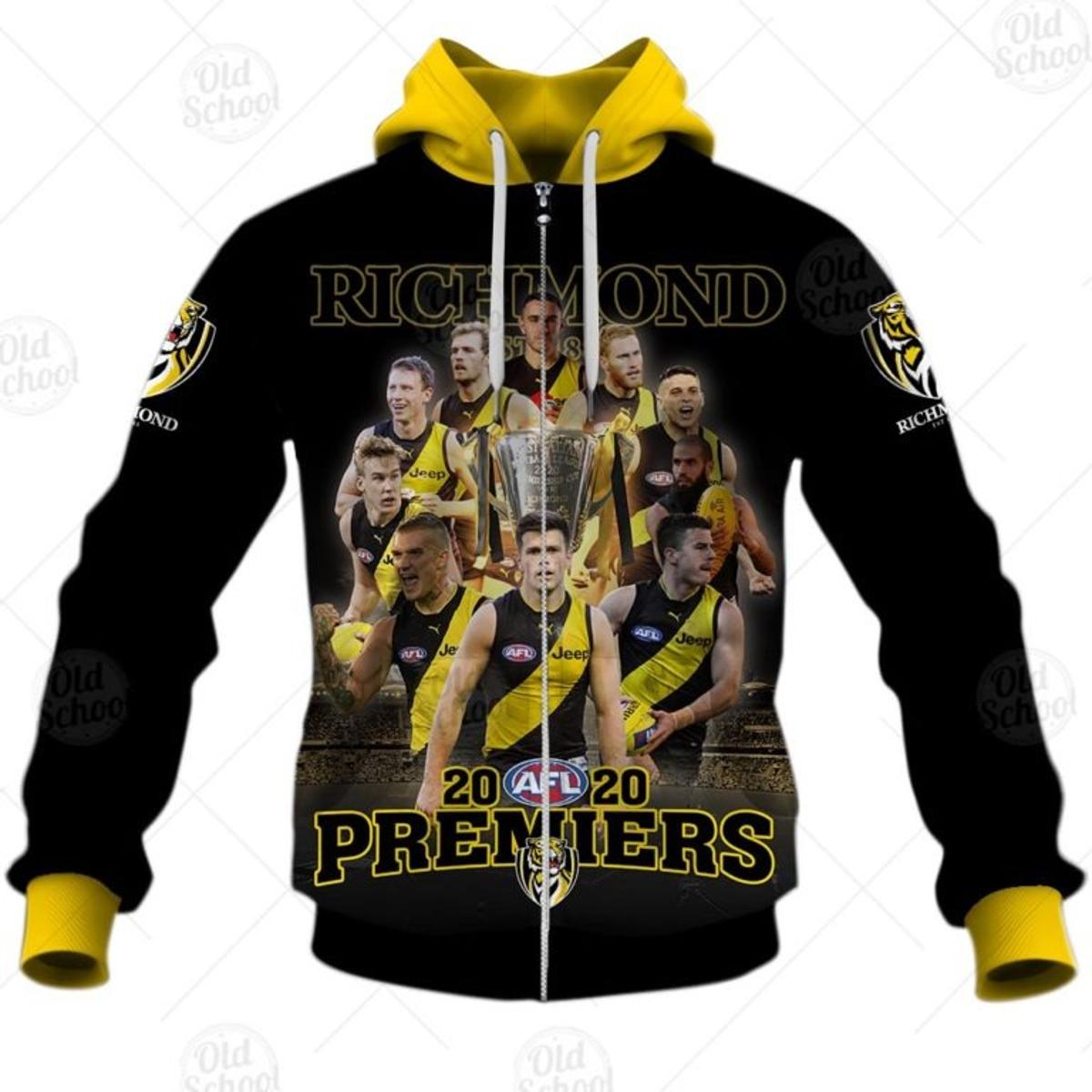 Richmond Tigers Custom Name Indigenous Mascot Zip Hoodie Funny Gift For Fans