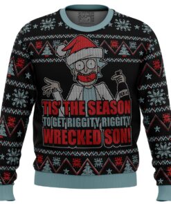 Rick And Morty Tis The Season Funny Ugly Christmas Sweater Best Gift For Fans