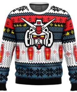 Mobile Suit Rx 78 Gundam Bandai Blue Christmas Sweater Xmas Outfit For Fans