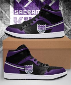 Sacramento Kings Black Purple Air Jordan 1 High Tops