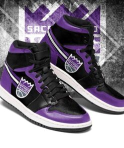 Sacramento Kings Black Purple Air Jordan 1 High Tops