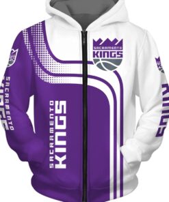 Sacramento Kings White Purple Curves Zip Up Hoodie Funny Gift For Fans 1