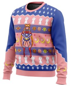 Sailor Moon Pixel Art Style Ugly Christmas Sweater Best Gift For Manga Anime Fans 2