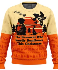 Samurai Champloo Who Smells Sunflower This Christmas Ugly Christmas Sweater Best Gift For Fans