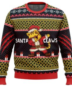 Santa Claws Dabbing Cat Plus Size Ugly Xmas Sweater Funny Gift For Fans