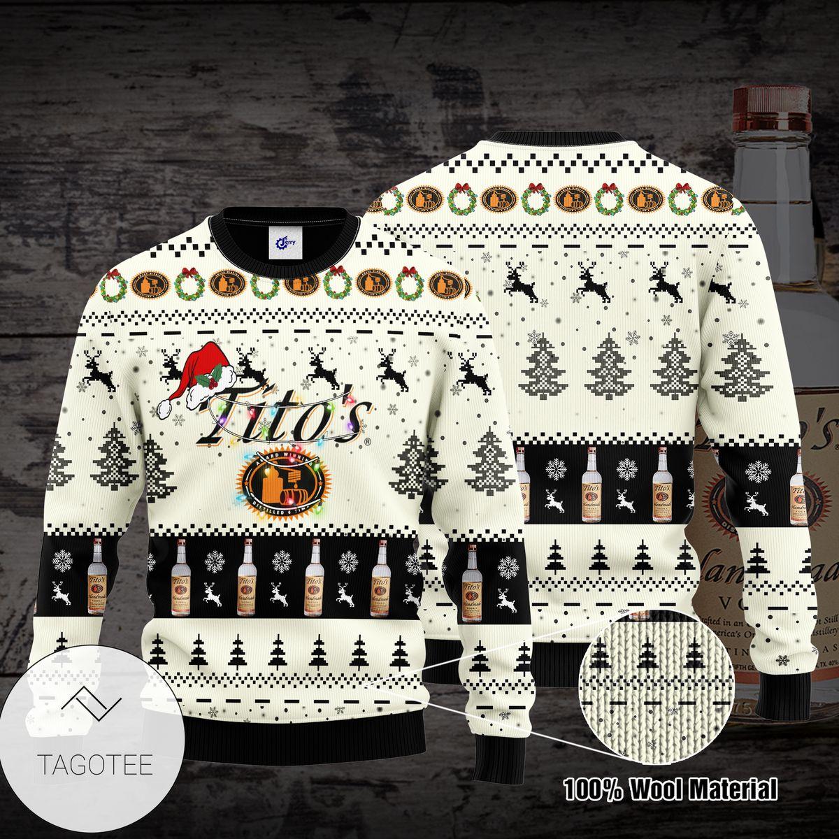 Titos Ugly Christmas Sweater Funny Gift For Fans