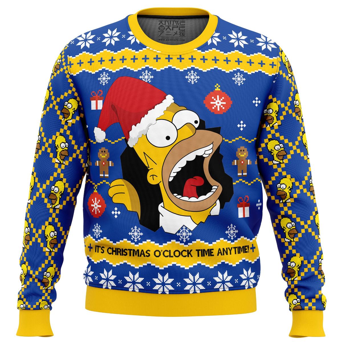 Santa Homer The Simpsons Funny Christmas Sweaters