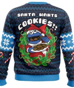 Santa’s Cookies Cookie Monster Funny Ugly Christmas Sweater For Men Women