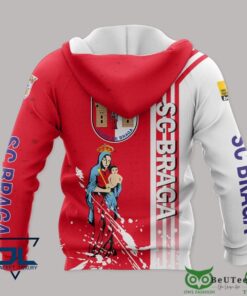 Sc Braga Red White Zip Hoodie Funny Gift For Fans