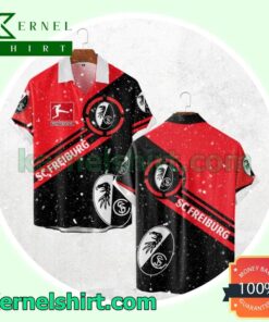 Sc Freiburg Bundesliga Red Black Vintage Hawaiian Shirt Gift Ideas