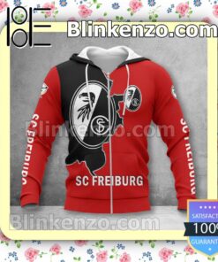 Sc Freiburg Red Zip Hoodie Gift For Fans