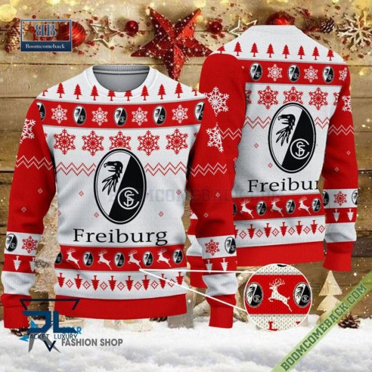 Hertha Bsc Santa Hat Ugly Christmas Sweater For Fans