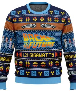 Sci-fi Film Back To The Future Ugly Christmas Sweater Best Gift For Movie Lovers