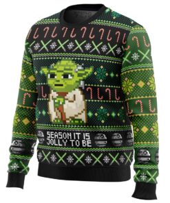 Season It Is Jolly To Be Yoda Ugly Christmas Sweater Gift 2