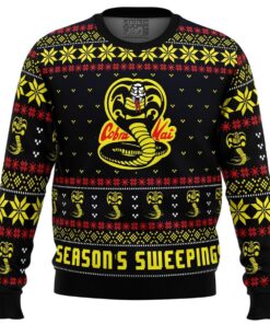 Seasons Sweepings Cobra Kai Karate Kid Ugly Xmas Sweater 1