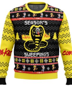 Cobra Kai Sweep The Leg Karate Kid Best Ugly Christmas Sweater For Movie Fans