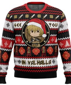 See You In Valhalla Vinland Saga Plus Size Christmas Sweater Gift For Manga Anime Fans