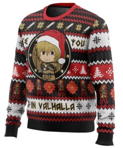 See You In Valhalla Vinland Saga Plus Size Christmas Sweater Gift For Manga Anime Fans