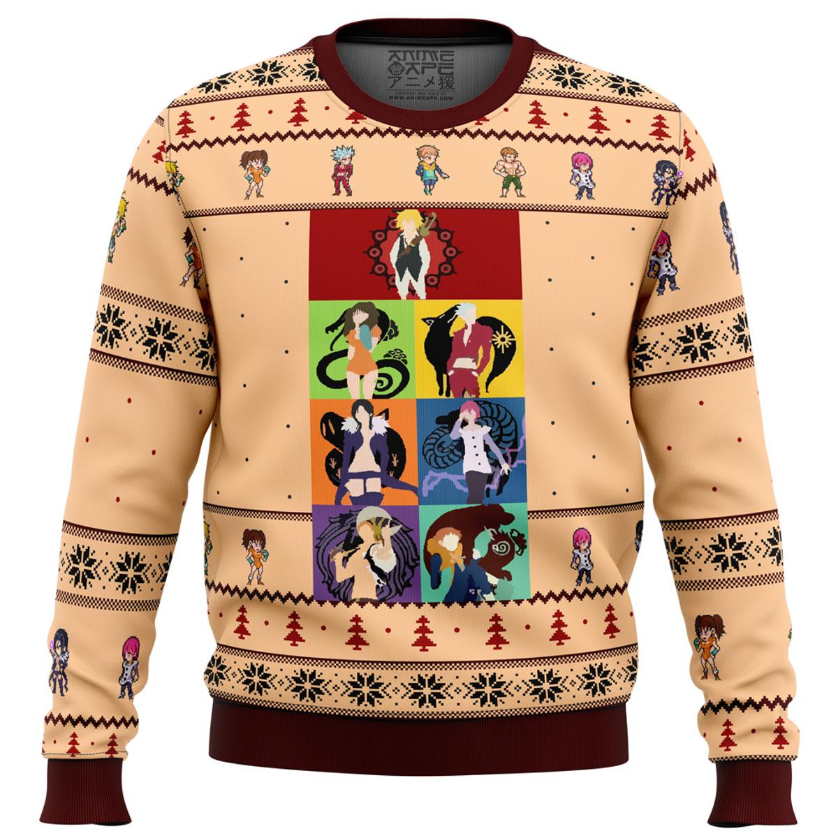 Studio Ghibli Blue Best Ugly Christmas Sweaters