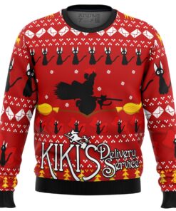 Silhouette Kiki’s Delivery Service Ugly Christmas Sweater