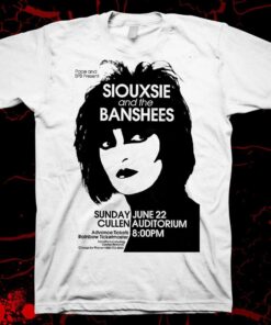 Siouxsie And The Banshees Graphic White T-shirt For Rock Music Fans