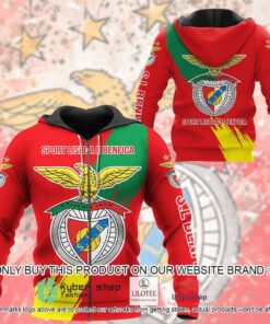 Sl Benfica Logo Zip Hoodie Best Gift For Fans