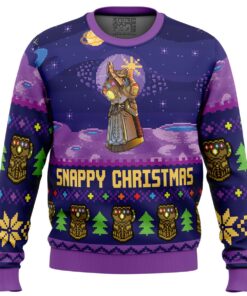 Snappy Christmas Infinity Gauntlet Marvel Best Ugly Christmas Sweaters