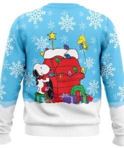 Snowy Christmas Snoopy Blue Ugly Christmas Sweater Cute Holiday Gift For Fans 4