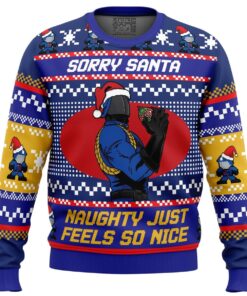 Sorry Santa Cobra Commander Gi Joe Ugly Xmas Sweater 1