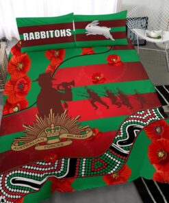 South Sydney Rabbitohs Anzac Day Indigenous Military Doona Cover