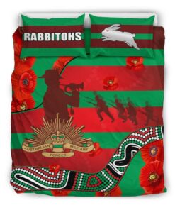 South Sydney Rabbitohs Anzac Day Indigenous Military Doona Cover