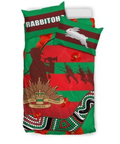 South Sydney Rabbitohs Anzac Day Indigenous Military Doona Cover 3