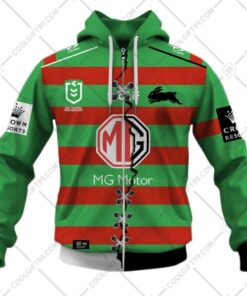 South Sydney Rabbitohs Custom Name Number Mix Jersey Zip Hoodie For Men And Women